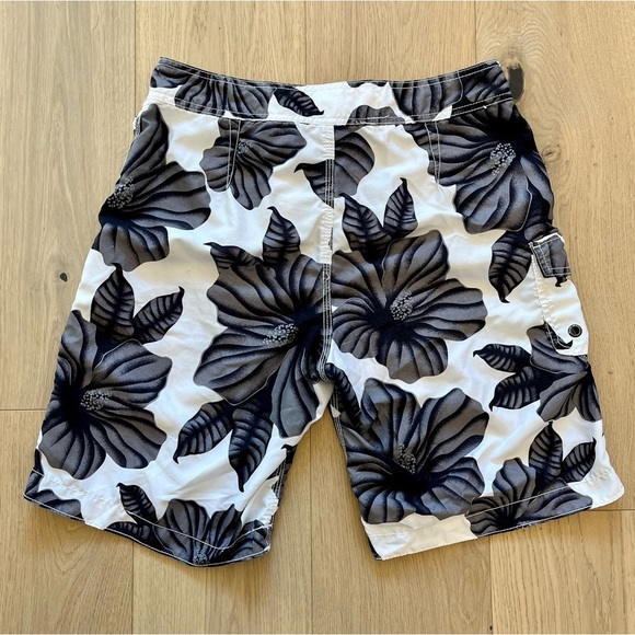 Black and White Board  Shorts - Picture 2 of 3